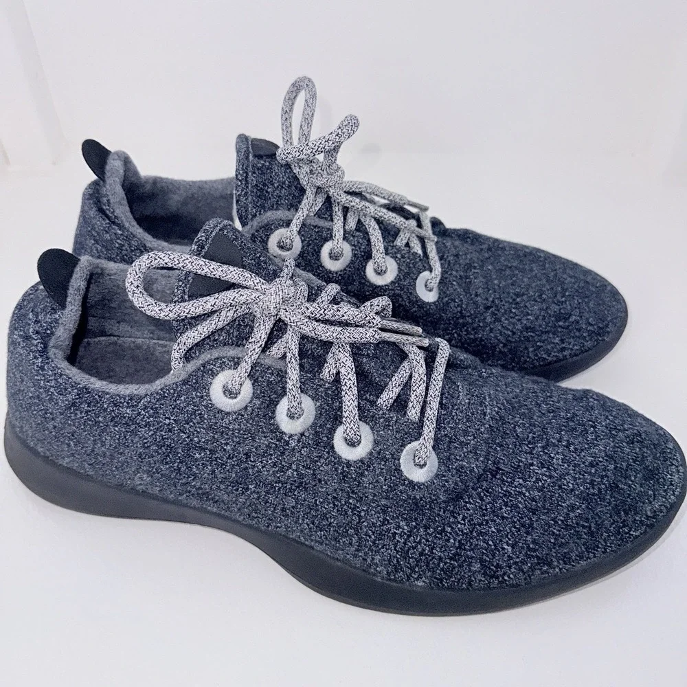 Allbirds Men's The Wool Runners Gray Fashion Shoes Size 13 Gray/Black